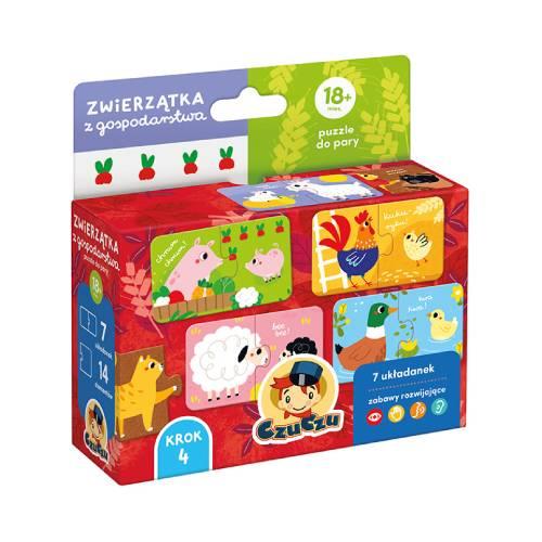 Zdjęcie produktu - CzuCzu Zwierzątka z gospodarstwa 18m+ Puzzle do pary