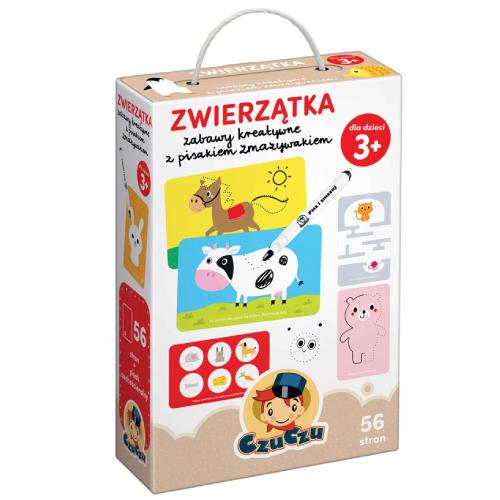 CzuCzu Zwierzątka Zabawy kreatywne z pisakiem zmazywakiem 3+