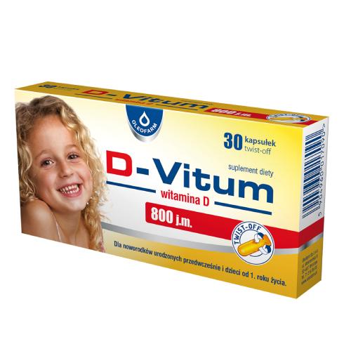 Zdjęcie produktu - D-VITUM 800 twist-off, 30kaps.