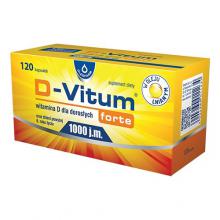 Zdjęcie produktu - D-Vitum forte 1000 j.m. - 120 kapsułek  USZKODZONE / BRAK OPAKOWANIA