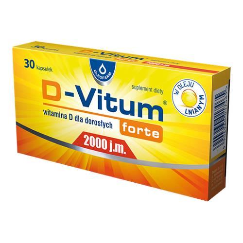 Zdjęcie produktu - D-Vitum Forte 2000 j.m. Witamina D, 30 kaps.