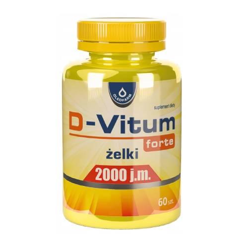 Zdjęcie produktu - D-VITUM Forte D3 2000 j.m. Żelki pomarańczowe, 60 sztuk