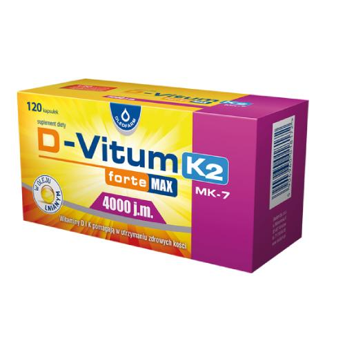 Zdjęcie produktu - D-Vitum forte Max 4000 j.m. K2, 120kaps.