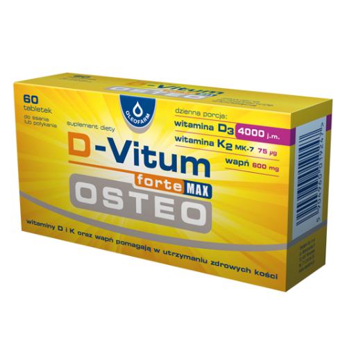 Zdjęcie produktu - D-Vitum forte Max Osteo, 60 tabletek