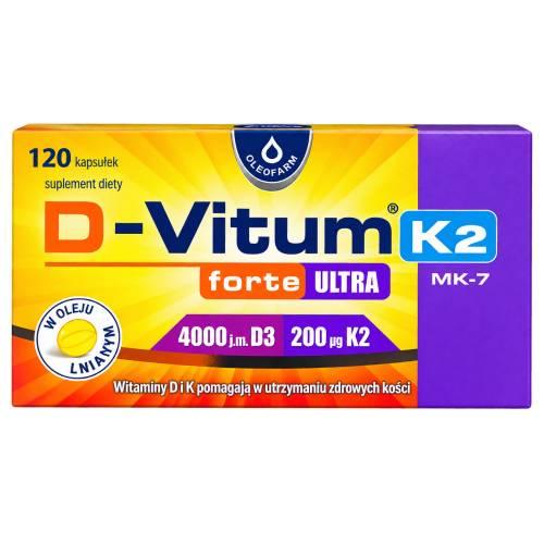 Zdjęcie produktu - D-vitum forte Ultra 4000 j.m. K2, 120 kaps.