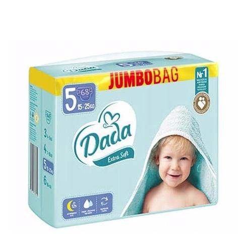 DADA Extra Soft Jumbo Bag Junior 5 Pieluchy- 15-25kg, 68 szt.