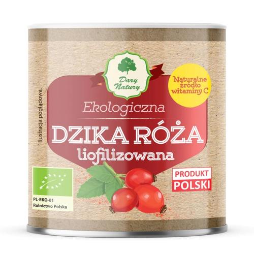 Zdjęcie produktu - DARY NATURY Dzika r&oacute;ża liofilizowana proszek, 70 g