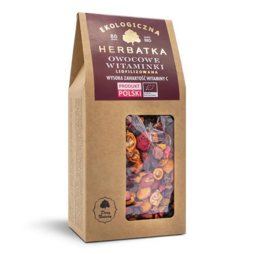 Zdjęcie produktu - DARY NATURY Herbatka Owocowe witaminki Liofilizowana Bio, 80g