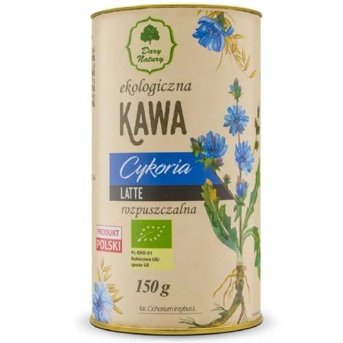 Zdjęcie produktu - DARY NATURY Ekologiczna kawa z korzenia cykorii latte rozpuszczalna, 150g