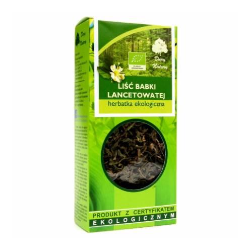 Zdjęcie produktu - DARY NATURY Liść babki lancetowatej Herbatka ekologiczna, 25g USZKODZONE TEKTUROWE OPAKOWANIE