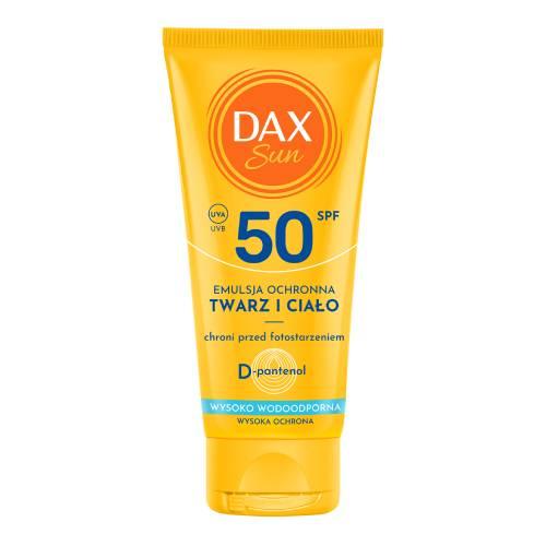 Zdjęcie produktu - DAX SUN Emulsja ochronna do twarzy i ciała SPF50 D-Pantenol, 50 ml