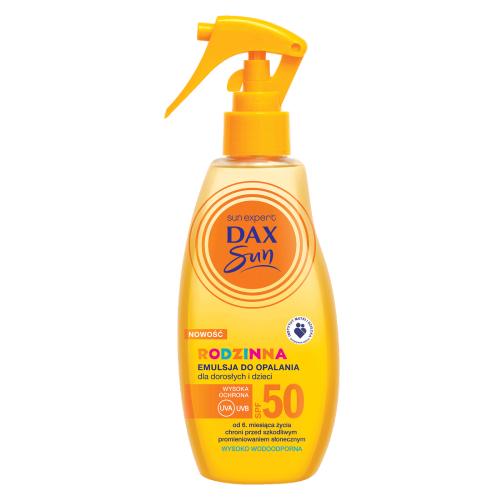 Zdjęcie produktu - DAX SUN Rodzinna emulsja do opalania dla dorosłych i dzieci SPF50, 200ml