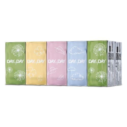 Zdjęcie produktu - Day by Day Chusteczki higieniczne 4-warstwowe, 10x 9szt.