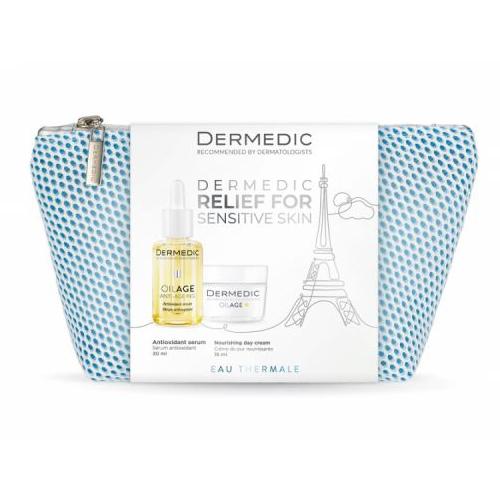 Zdjęcie produktu - DERMEDIC OILAGE Zestaw prezentowy: Serum antyoksydacyjne, 30ml + Ożywczy krem na dzień, 15ml