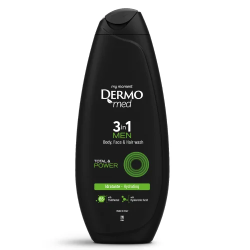 Zdjęcie produktu - Dermomed Total Power Żel pod prysznic dla mężczyzn 3w1, 450 ml