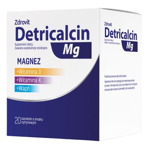 Zdjęcie produktu - Detricalcin Mg smak cytrynowy, 20 sasz.