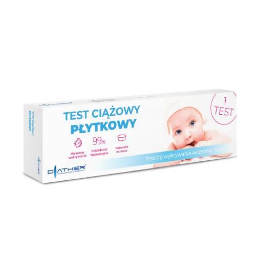 Zdjęcie produktu - DIATHER Test ciążowy płytkowy, 1 sztuka