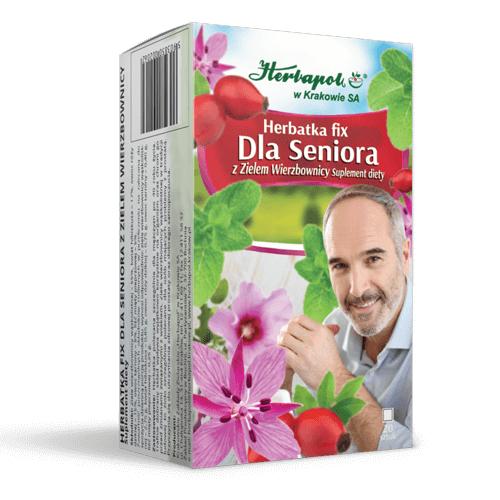 Zdjęcie produktu - Herbatka fix dla seniora z zielem wierzbownicy, 20 sasz.