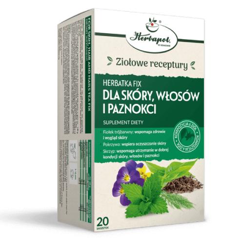 Zdjęcie produktu - Herbatka fix dla sk&oacute;ry, włos&oacute;w i paznokci, 20 sasz.