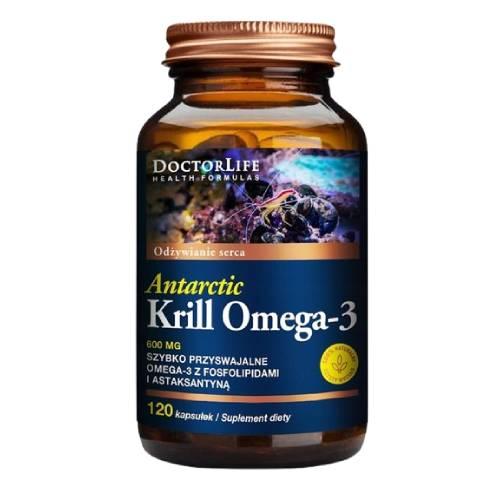 Zdjęcie produktu - Doctor Life Antarctic Krill Oil 600mg Omega-3, 120 kapsułek
