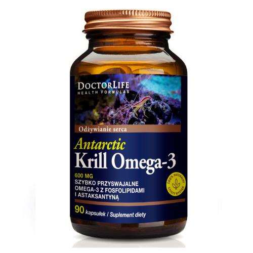 Zdjęcie produktu - Doctor Life Antarctic Krill Omega-3 Kwasy omega-3, 90 kaps.