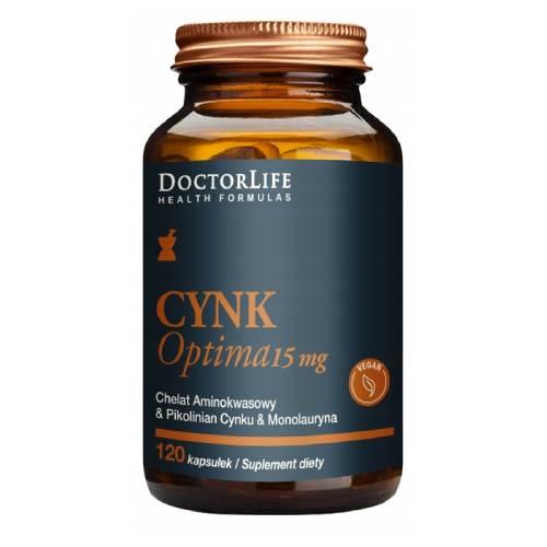 Zdjęcie produktu - Doctor Life Cynk Optima 15mg, 120 kapsułek