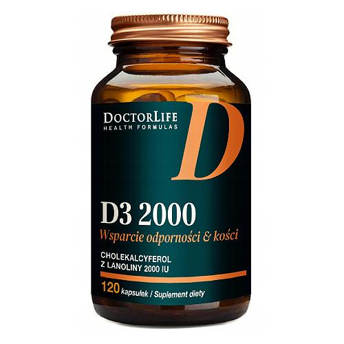 Zdjęcie produktu - Doctor Life D3 2000 Witamina D, 120 kaps.