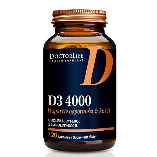 Zdjęcie produktu - Doctor Life D3 4000 Witamina D, 120 kaps.