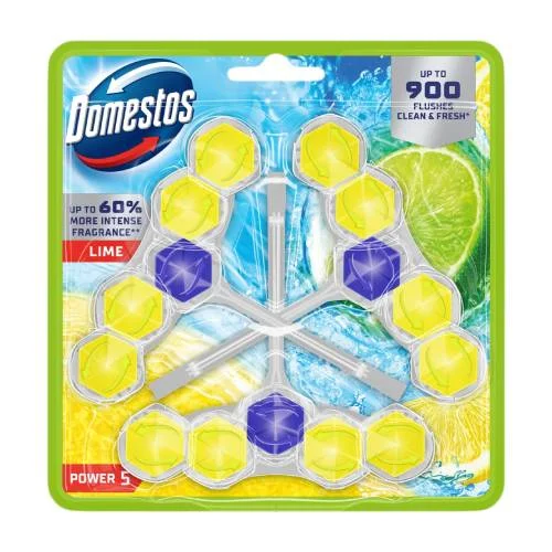 Zdjęcie produktu - DOMESTOS Power 5 Kostki toaletowe Lime, 3 x 50 g