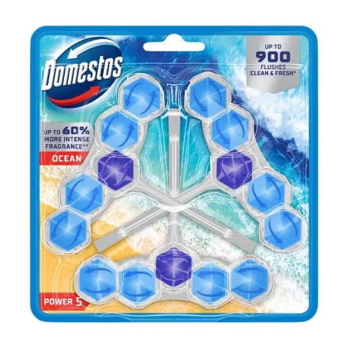 Zdjęcie produktu - DOMESTOS Power 5 Kostki toaletowe Ocean, 3 x 50 g