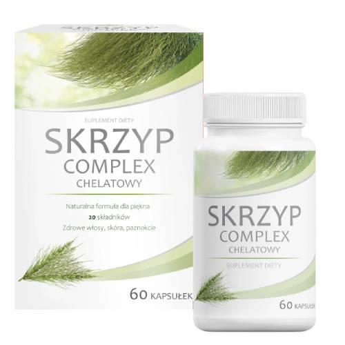 Zdjęcie produktu - Domowa Apteczka Skrzyp Complex Chelatowy, 60 kaps.