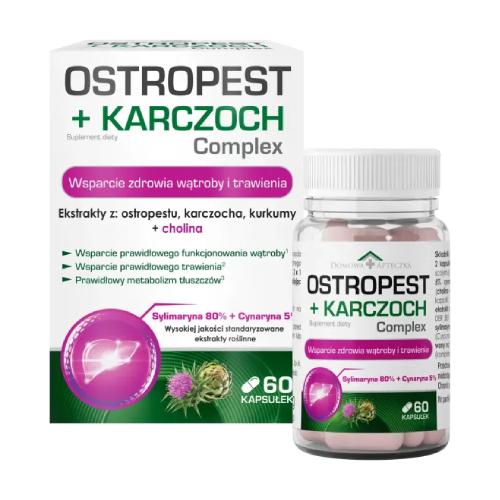 Zdjęcie produktu - Domowa Apteczka Ostropest + Karczoch Complex, 60 kaps. USZKODZONE/ WGNIECENIE PRODUKTU