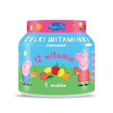 Zdjęcie produktu - DOMOWA APTECZKA Żelki witaminki świnka Peppa, 180g KR&Oacute;TKA DATA 31.08.2026