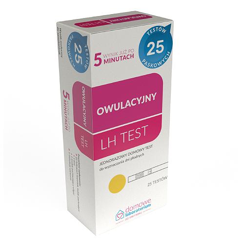 Zdjęcie produktu - Domowe Laboratorium Test owulacyjny LH paskowy, 25 szt.
