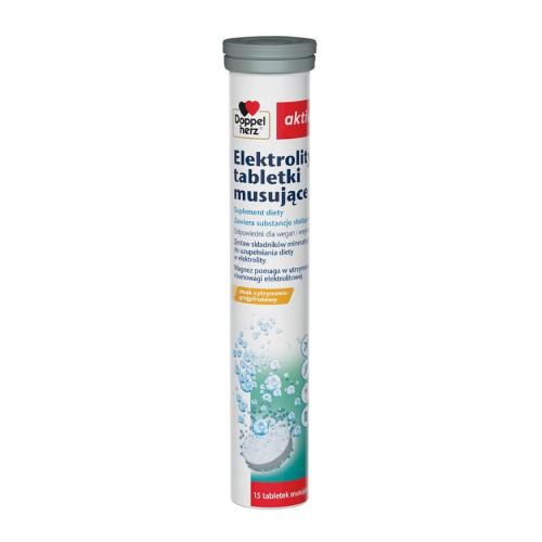 Zdjęcie produktu - Doppelherz Aktiv Elektrolity smak cytrynowo-grejpfrutowy, 15 tabl. musujących
