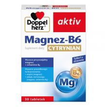 Zdjęcie produktu - Doppelherz aktiv Magnez-B6 Cytrynian - 30 tabletek BRAK TEKTUROWEGO OPAKOWANIA