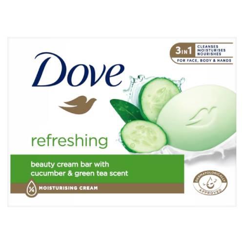Zdjęcie produktu - DOVE Mydło w kostce Og&oacute;rek i Zielona Herbata, 90g