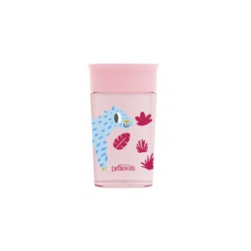 Zdjęcie produktu - Dr Brown's Kubek Niekapek 360&deg; 300ml 9m+ R&oacute;żowy