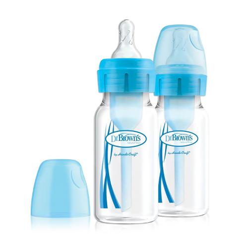 Zdjęcie produktu - Dr Brown's Options+ Butelka antykolkowa 0m+ Niebieska 120ml, 2szt