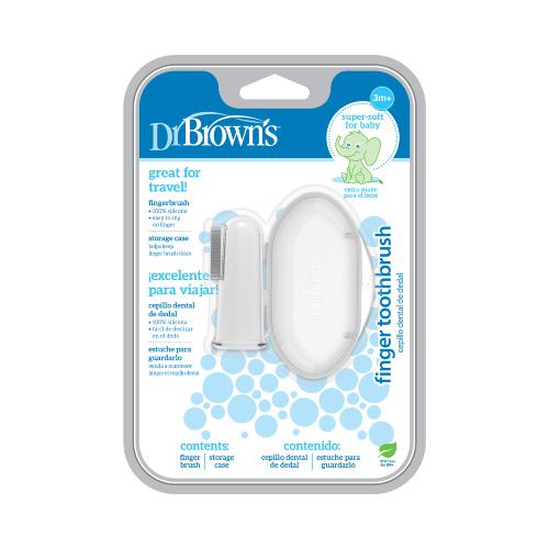 Zdjęcie produktu - Dr Brown's Silikonowa szczoteczka do zęb&oacute;w i masażu dziąseł 3m+