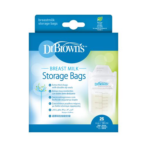Zdjęcie produktu - Dr Brown's Woreczki do przechowywania pokarmu 180ml, 25szt.