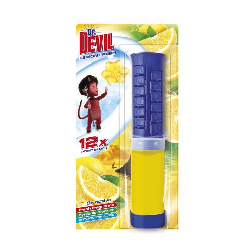 Zdjęcie produktu - Dr. DEVIL Punktowy żel do WC Lemon Fresh, 75ml