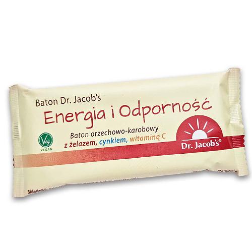 Zdjęcie produktu - Dr. Jacob's Energia i Odporność Baton orzechowo-karobowy, 70 g