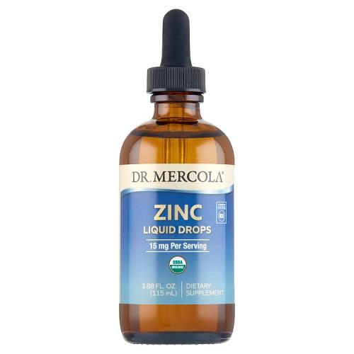 Zdjęcie produktu - Dr Mercola Zinc Liquid Drops Cynk w kroplach, 115 ml