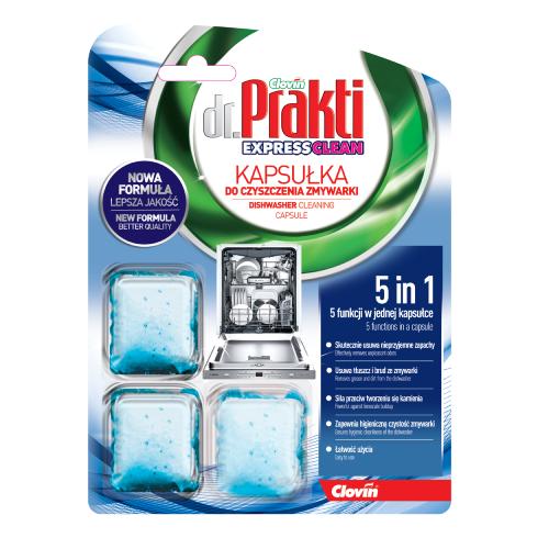 Zdjęcie produktu - dr. Prakti Kapsułka do czyszczenia zmywarki, 3 szt.