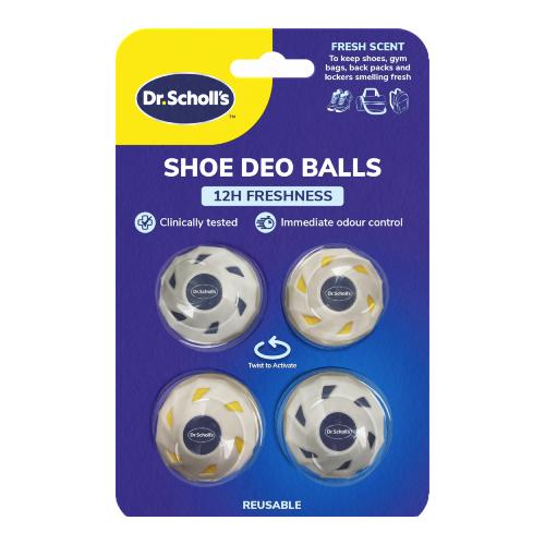 Zdjęcie produktu - Dr. Scholl's Kule dezodoryzujące do but&oacute;w, 4 szt.