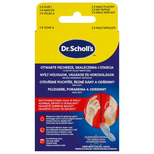 Zdjęcie produktu - Dr. Scholl's Otwarte pęcherze, skaleczenia i otarcia Plastry, 6 szt.