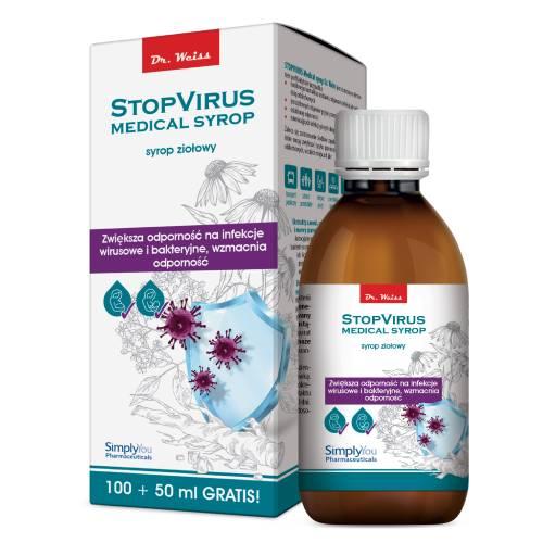 Zdjęcie produktu - Dr. Weiss StopVirus Medical Syrop ziołowy, 150 ml