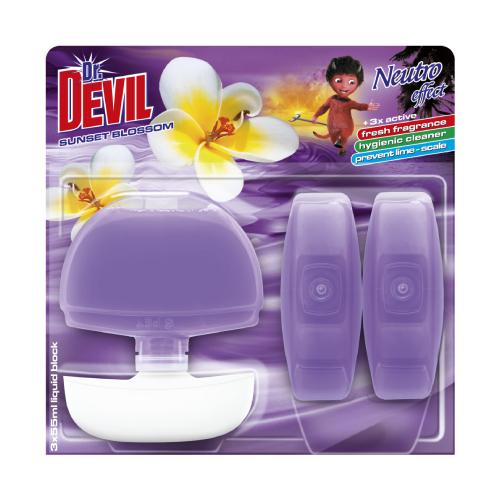 Zdjęcie produktu - Dr. DEVIL Zawieszka do WC Neutro Effect Sunset Blossom, 3x55ml