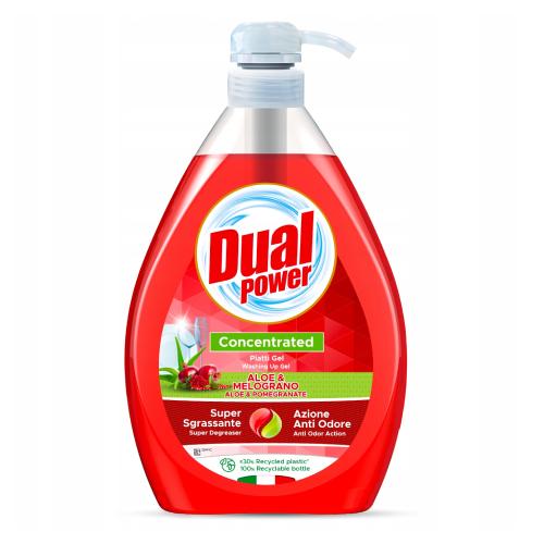 Zdjęcie produktu - DUAL POWER Płyn do mycia naczyń Aloes i Granat, 1000 ml USZKODZONY DOZOWNIK